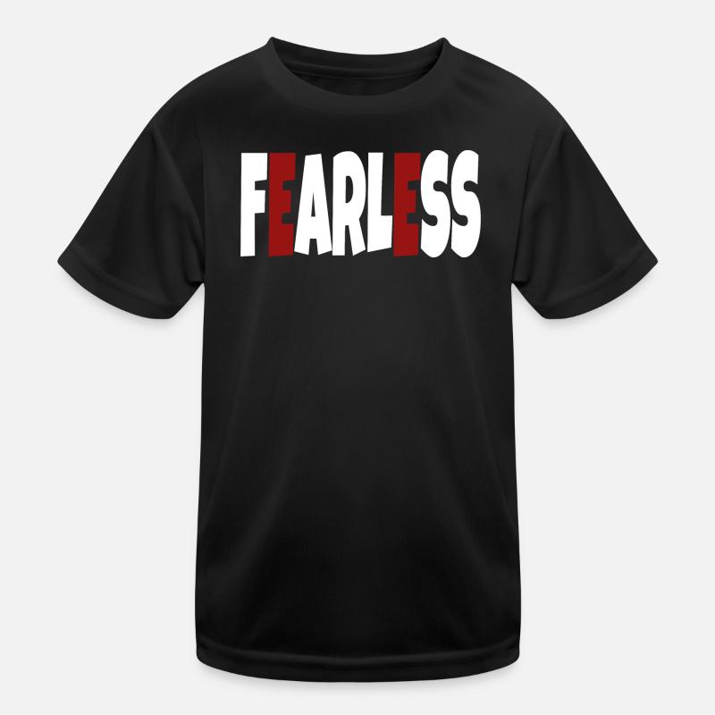 Furchtlos - einfacher Text Kinder Funktions-T-Shirt