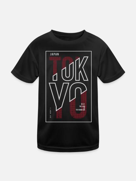 Tokyo Japan - Kinder Funktions-T-Shirt - Schwarz - Vorne