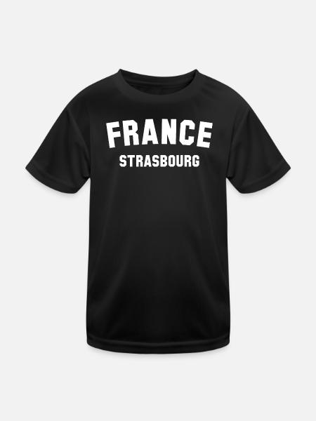 STRASBOURG France - Kids Functional T-Shirt - black - Front