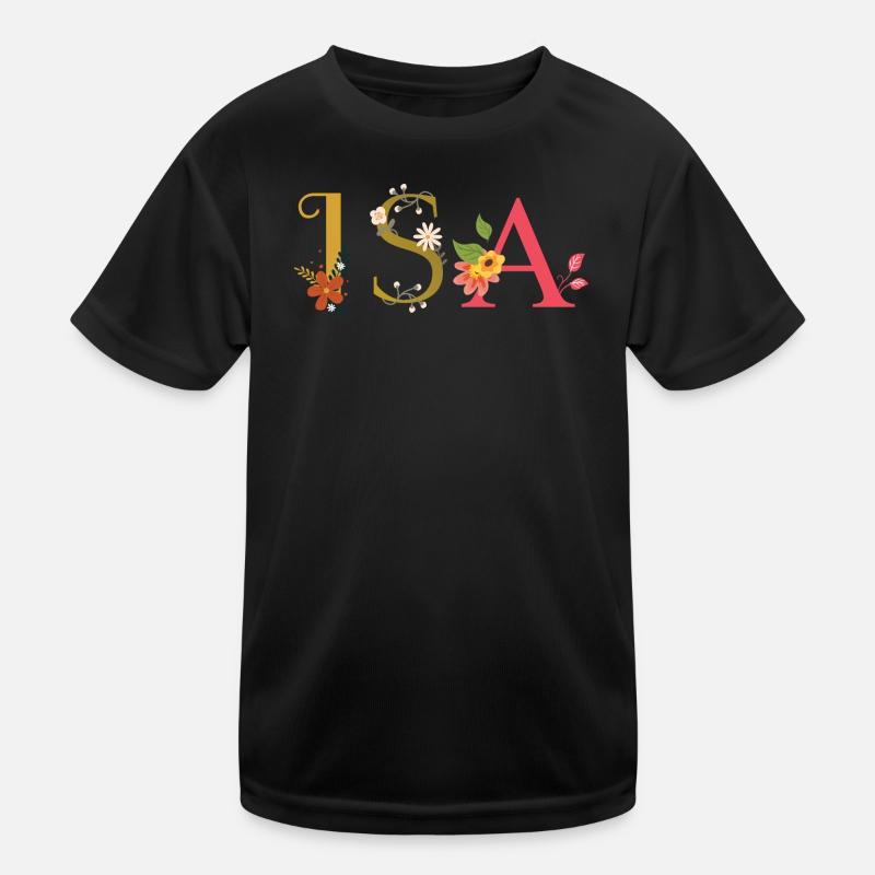 Le nom de l’ISA est décoré de fleurs T-shirt sport Enfant