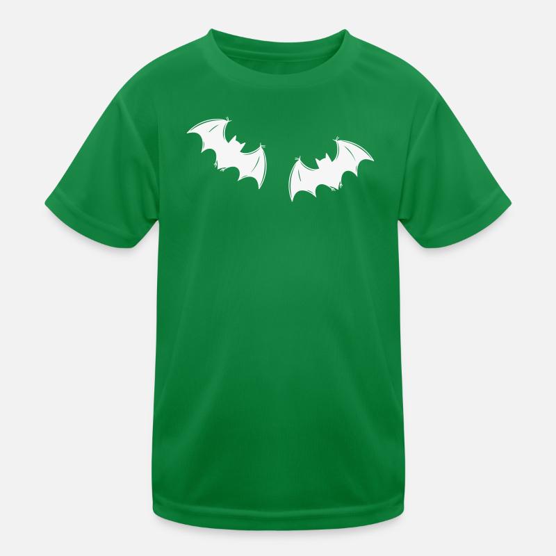 Gray bats in night flight Kids Functional T-Shirt