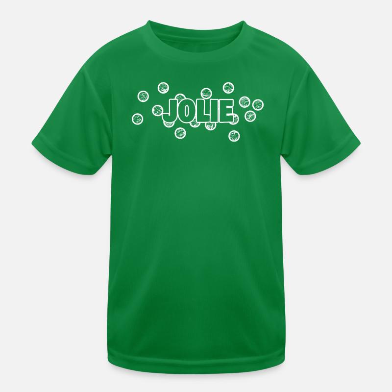 Jolie font with polka dot frame Kids Functional T-Shirt