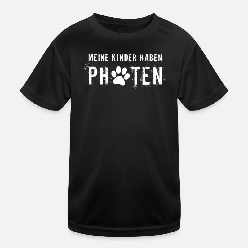 My child has paws - Kids Functional T-Shirt - black