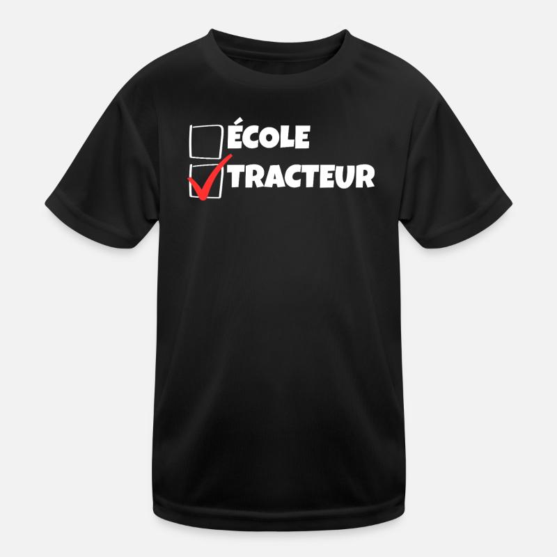 Kleiner Bauer Humor Traktor Kind - Kinder Funktions-T-Shirt - Schwarz
