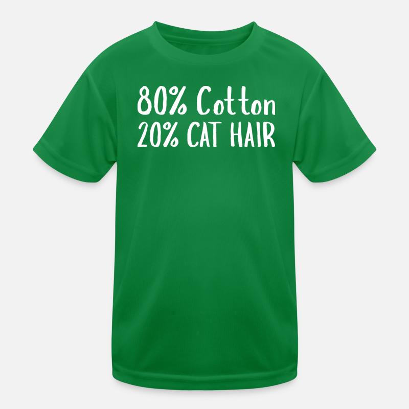 Slogan drôle de chat 80 % coton 20 % poils de chat T-shirt sport Enfant