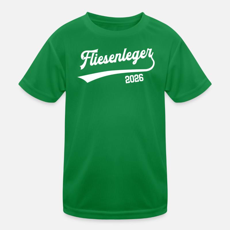 Fliesenleger 2026 Ausbildung Beruf Handwerker Kinder Funktions-T-Shirt