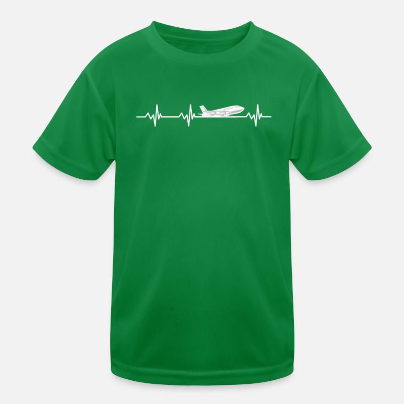 Pulsschlag Flugzeug Kinder Funktions-T-Shirt