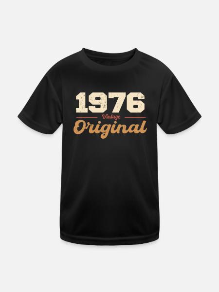 1976 Vintage Anniversaire Rétro Cadeau 1976 - T-shirt sport Enfant - noir - Devant