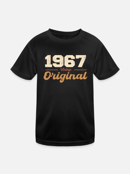 1967 Vintage Anniversaire Rétro Cadeau 1967 - T-shirt sport Enfant - noir - Devant