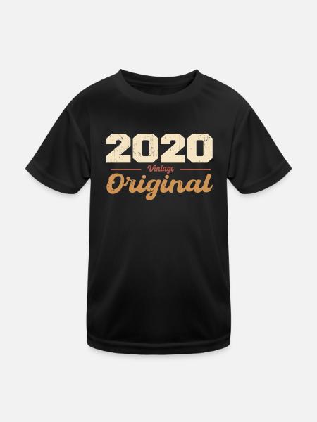 2020 Vintage Anniversary Retro Gift 2020 - Kids Functional T-Shirt - black - Front