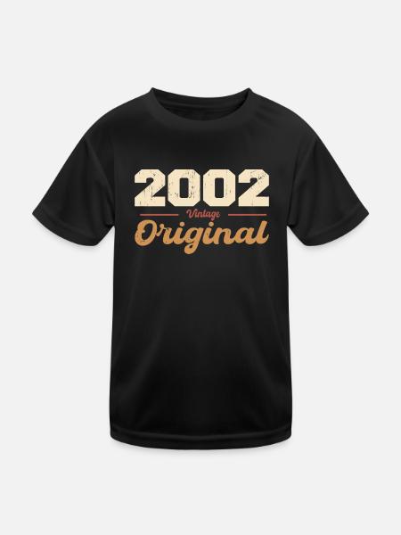 2002 Vintage Anniversaire Rétro Cadeau 2002 - T-shirt sport Enfant - noir - Devant