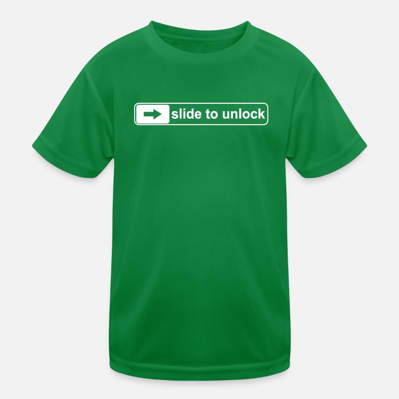 slide to unlock Kinder Funktions-T-Shirt