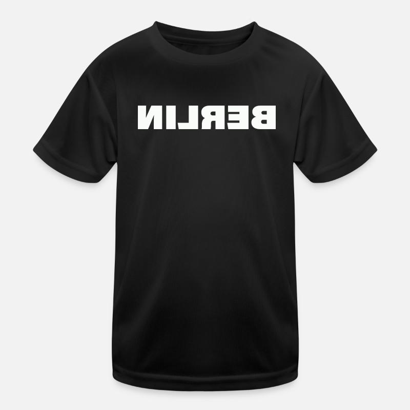 BERLIN - Kinder Funktions-T-Shirt - Schwarz