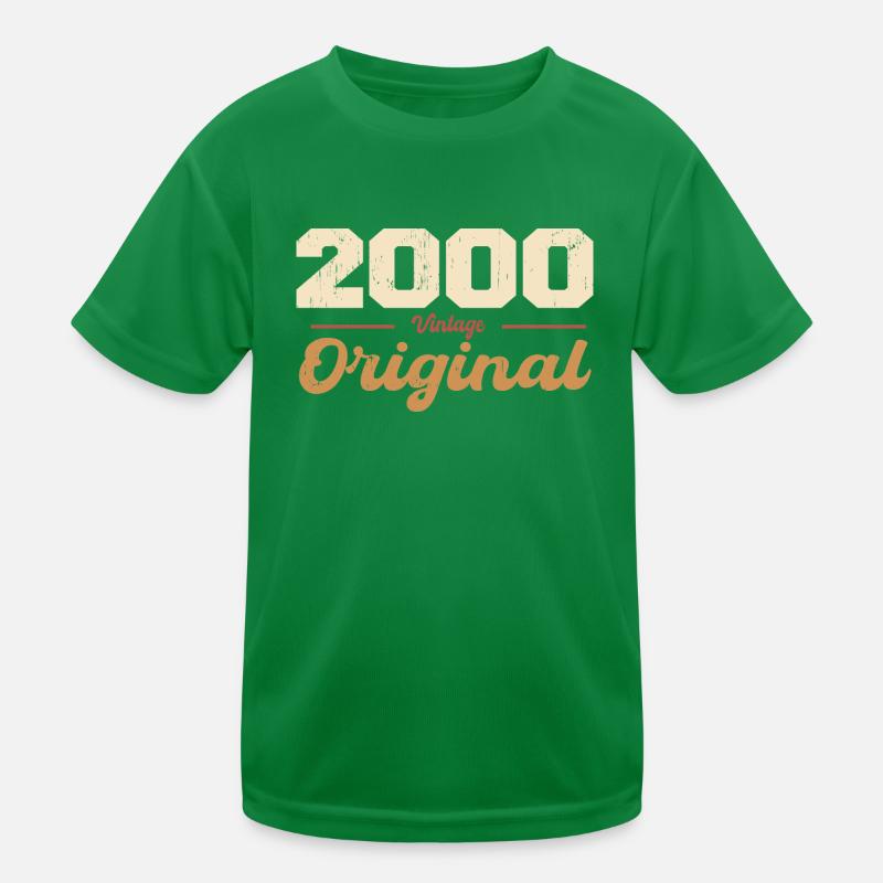 2000 Vintage Jubiläum Retro Geschenk 2000 Kinder Funktions-T-Shirt