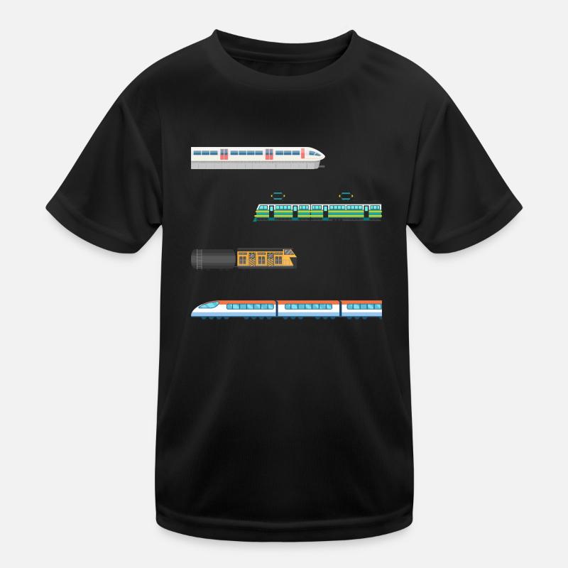 Züge Eisenbahn Lokomotiven Kinder Modeleisenbahn Kinder Funktions-T-Shirt
