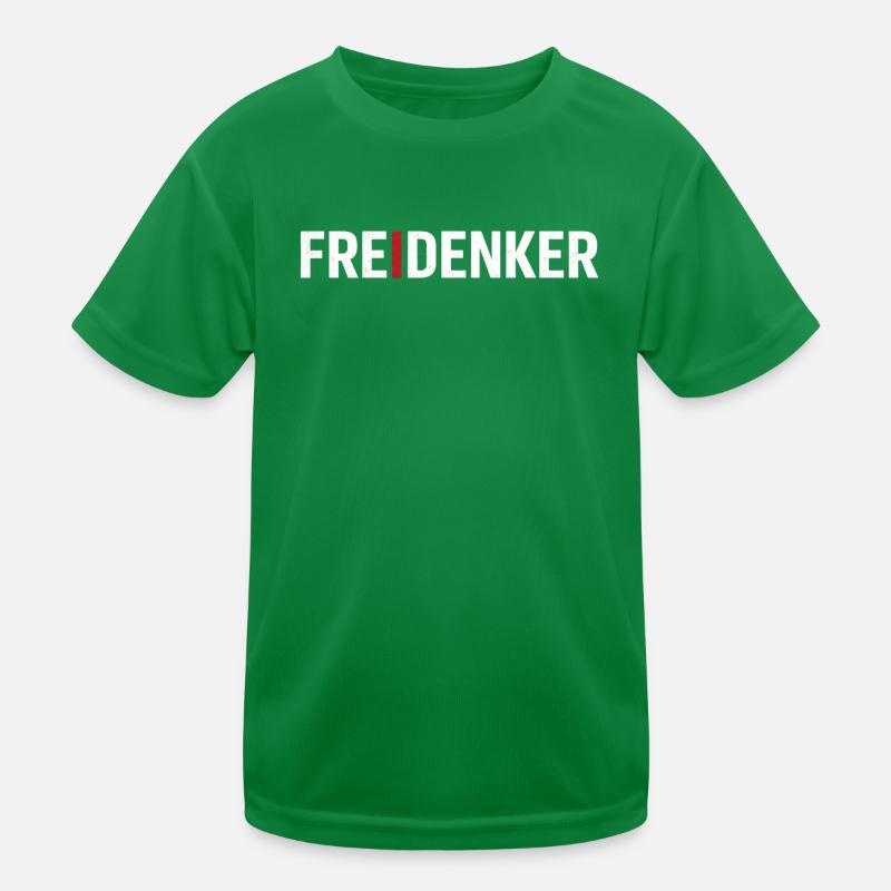 Freidenker – Starkes Typografie Statement Kinder Funktions-T-Shirt