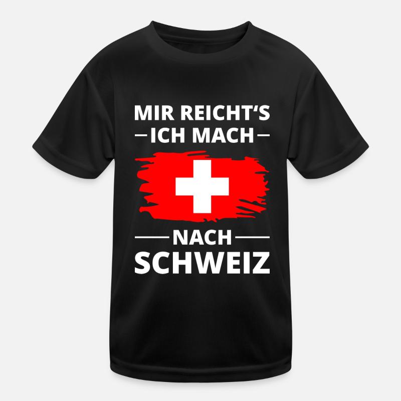 Croix de vacances du drapeau suisse disant "suisse T-shirt sport Enfant