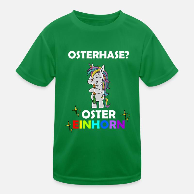 Osterhase oder Oster Einhorn Kinder Funktions-T-Shirt