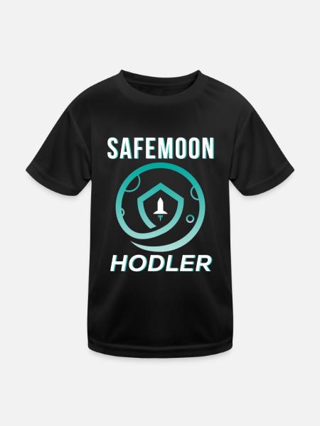Safemoon - Safemoon Crypto, Safemoon to the moon - Kids Functional T-Shirt - black