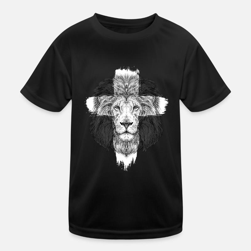 Christ Löwe Judas Jesus Glaube Kinder Funktions-T-Shirt