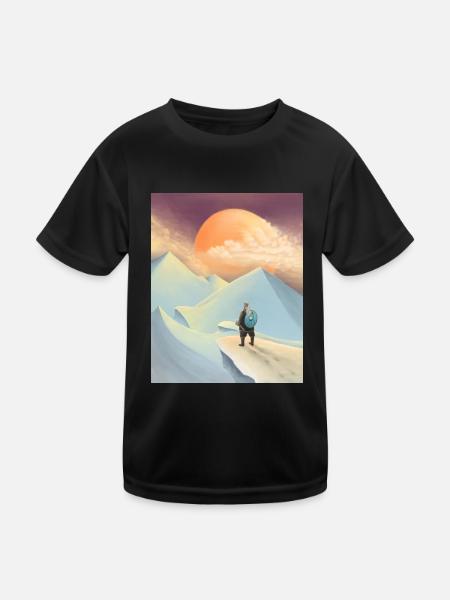 Thor going to jotunheim - Kids Functional T-Shirt - black - Front