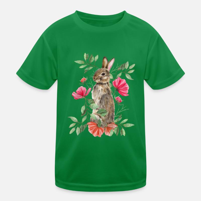 Lapin avec des fleurs T-shirt sport Enfant