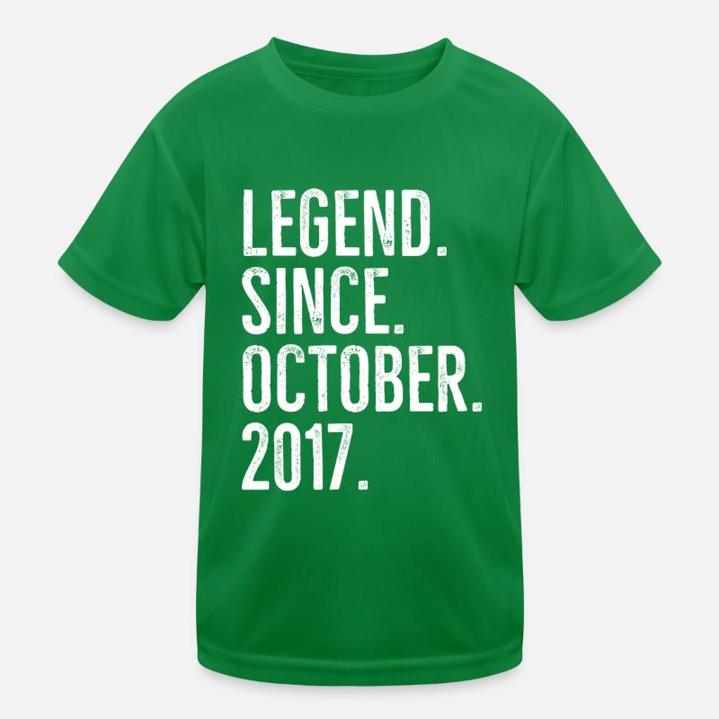 Legend Since October 2017 Kids Functional T-Shirt