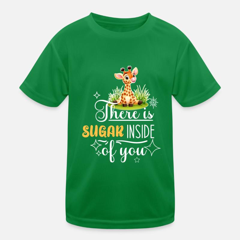 Giraffe Zuckersüss Spruch Mädchen Junge Babyspruch Kinder Funktions-T-Shirt