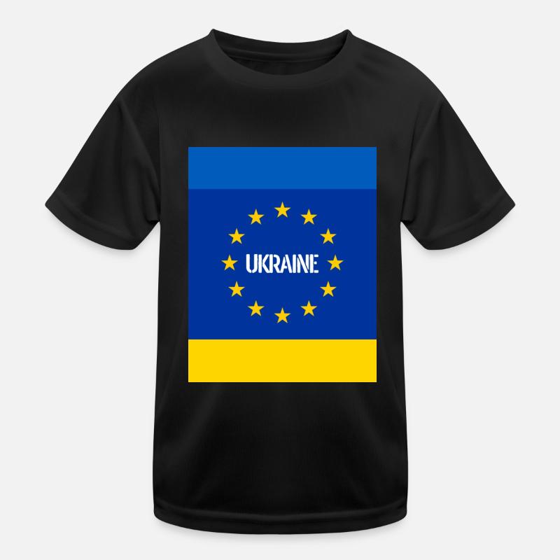 Ukraine - Kids Functional T-Shirt - black