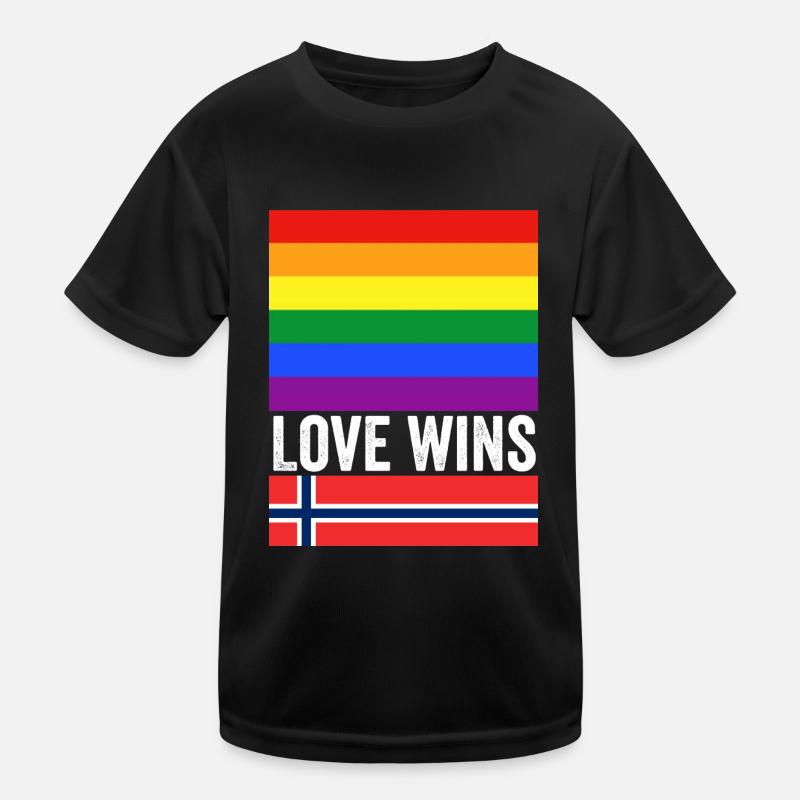 Liebe gewinnt Oslo Pride Norwegen Kinder Funktions-T-Shirt