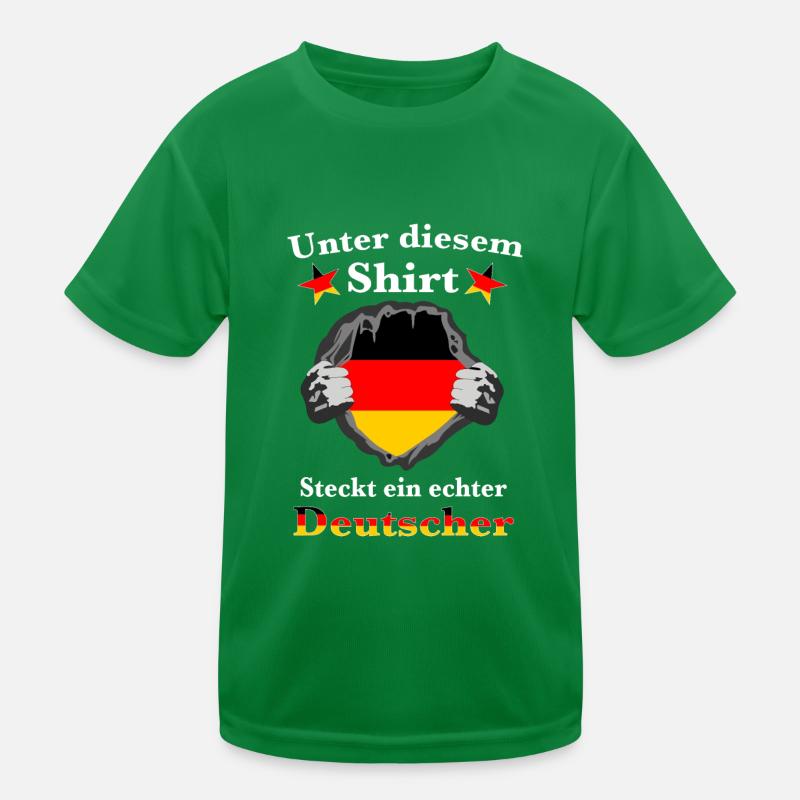 Unter diesem Shirt steckt ein echter deutscher Kinder Funktions-T-Shirt