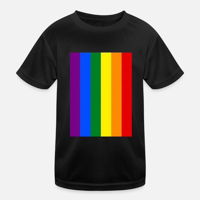 Regenbogenfahne Kinder Funktions-T-Shirt