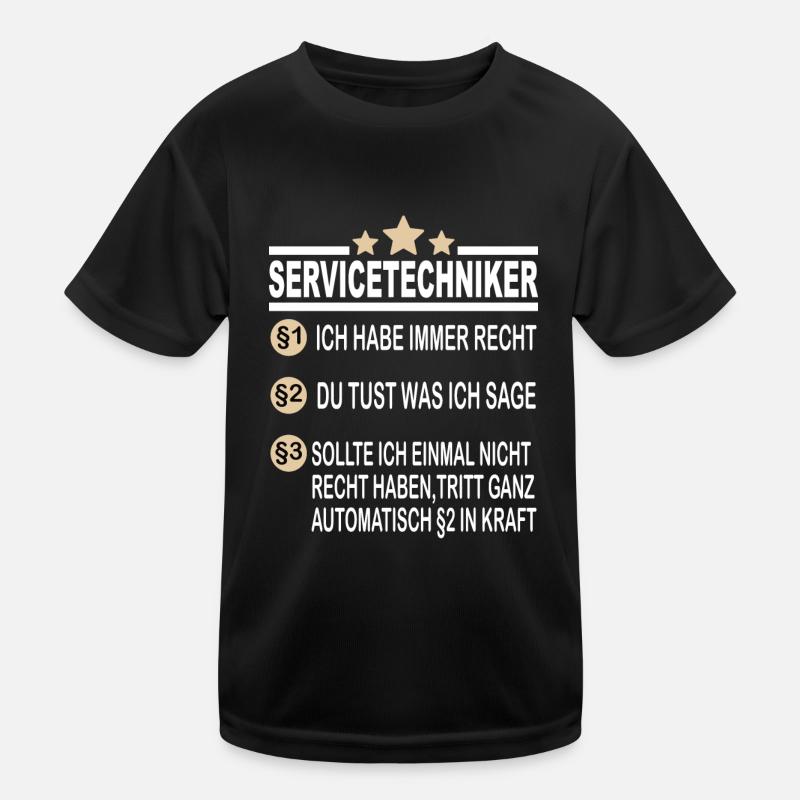 Servicetechniker Abschluss Fortbildung Ingenieur Kinder Funktions-T-Shirt