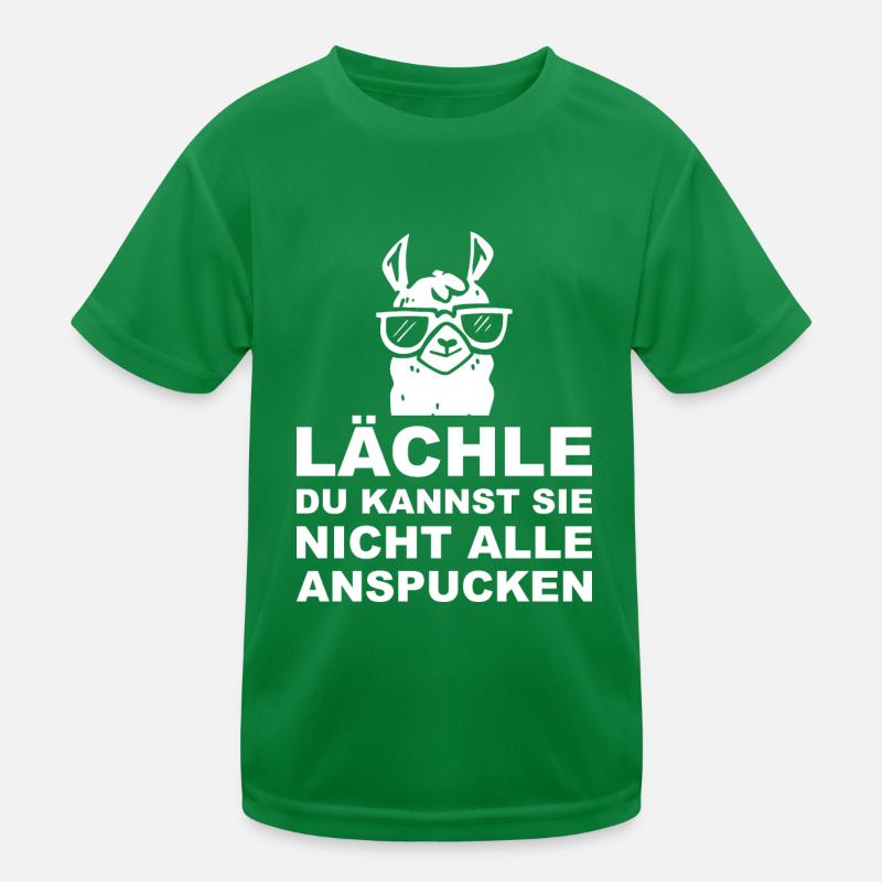 Lächle du kannst sie nicht alle Alpaka Sprüche Kinder Funktions-T-Shirt