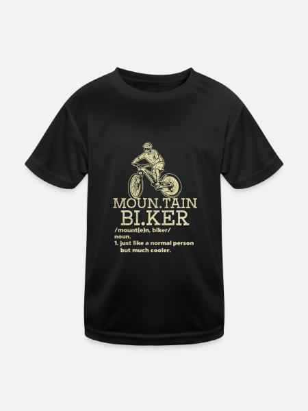 Trailfahrer - Kinder Funktions-T-Shirt - Schwarz - Vorne