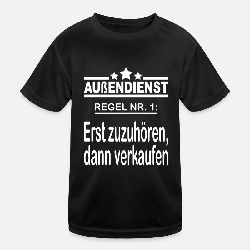 Außendienst Spruch Servicetechniker Kundendienst Kinder Funktions-T-Shirt