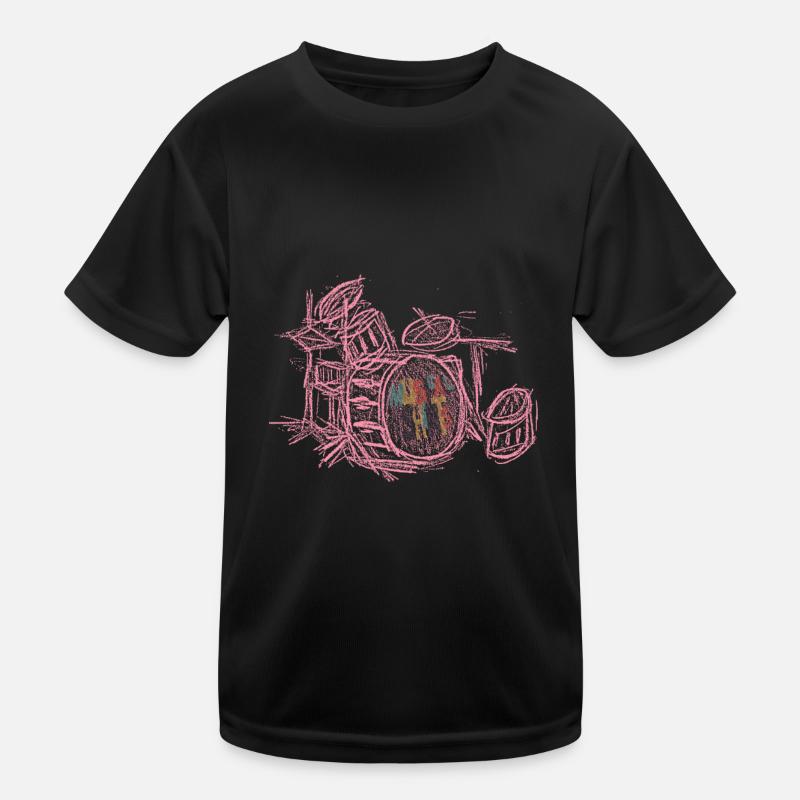 Schlagzeug/Drums Kinder Funktions-T-Shirt