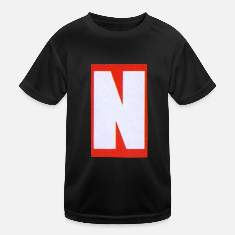 Buchstabe N Kinder Funktions-T-Shirt