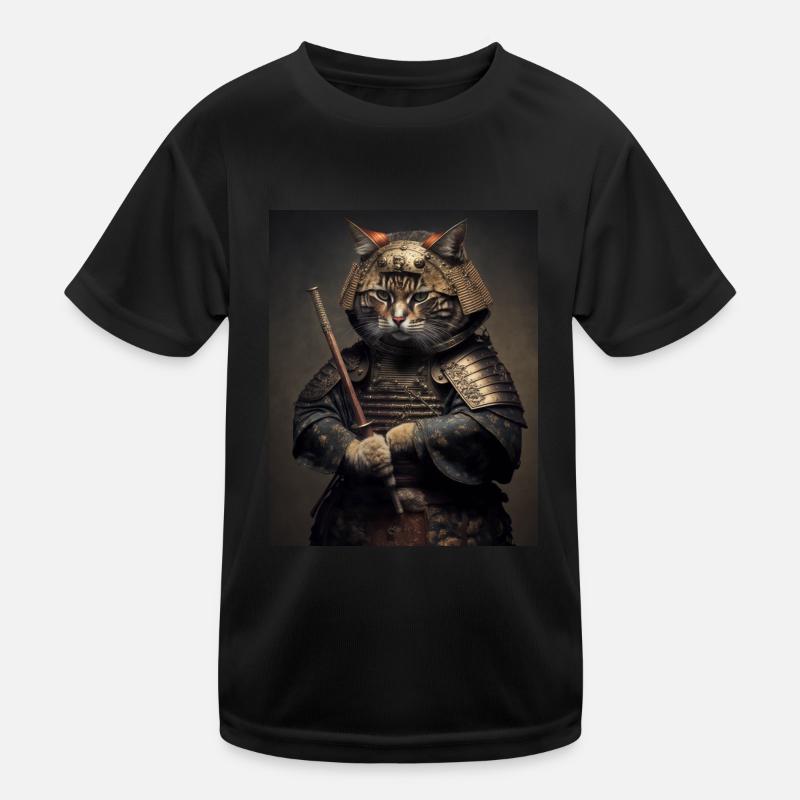 Chatmurai 14 - Kinder Funktions-T-Shirt - Schwarz