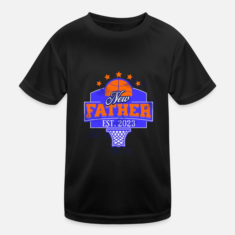 Werdender Vater Basketball Papa 2023 New Father Kinder Funktions-T-Shirt