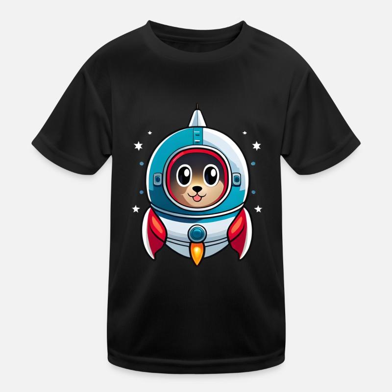Chat dans une fusée T-shirt sport Enfant