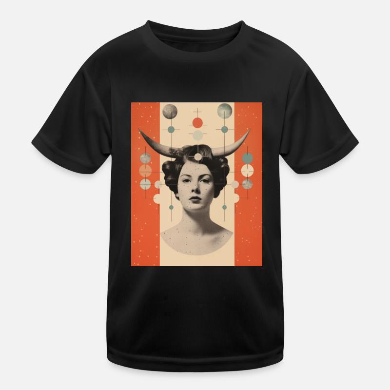 Astrologie d’art de collage Capricorne T-shirt sport Enfant