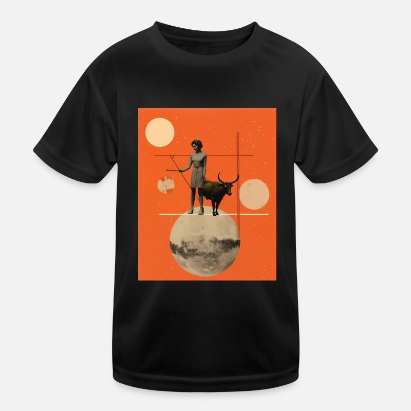 Sagittaire collage art astrologie T-shirt sport Enfant