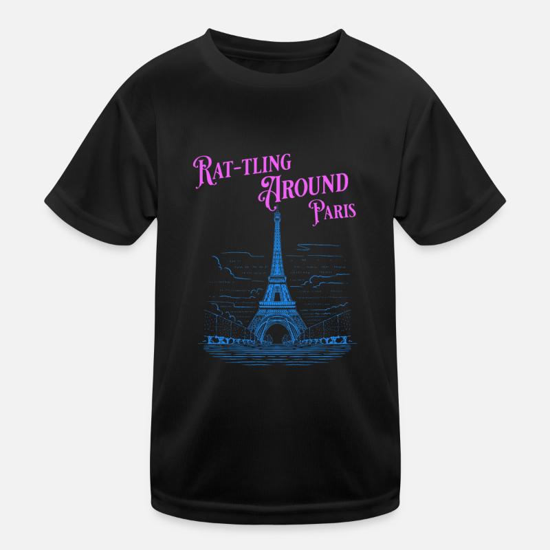 Paris Adventure Eiffel Parisian Rat Mouse Whiskers Kinder Funktions-T-Shirt