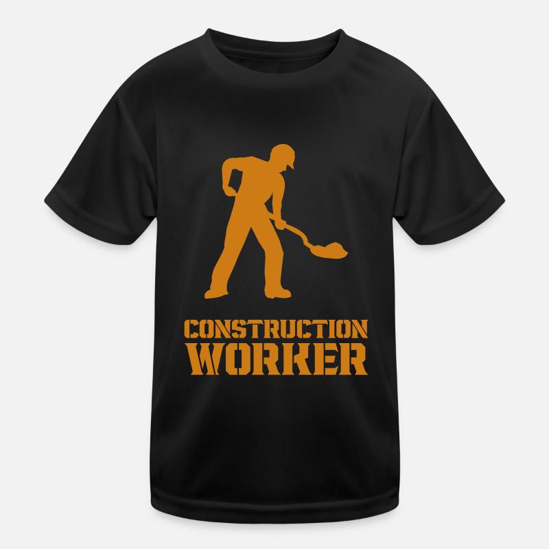 bauarbeiter baustelle worker Kinder Funktions-T-Shirt