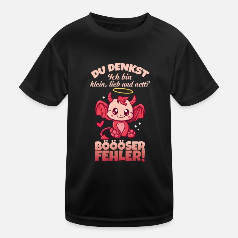 Süßes Teufelchen du denkst ich bin klein lieb nett Kinder Funktions-T-Shirt