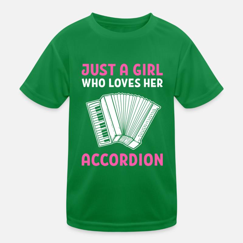 Akkordeon Kinder Funktions-T-Shirt