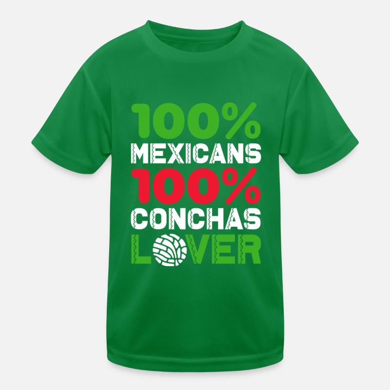 mexicans 100 per cent conchas lover Design Kids Functional T-Shirt