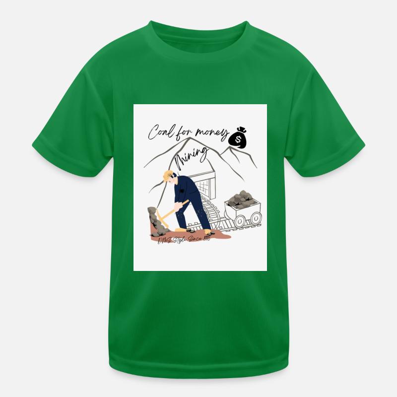 Mining Design Kids Functional T-Shirt