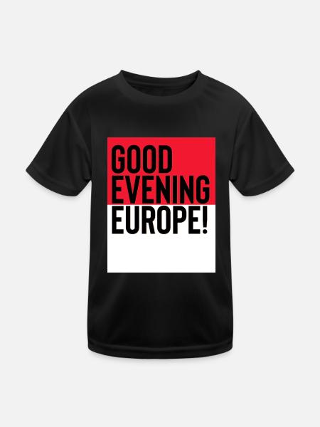 Polen Eurovision Song Contest - Kinder Funktions-T-Shirt - Schwarz - Vorne